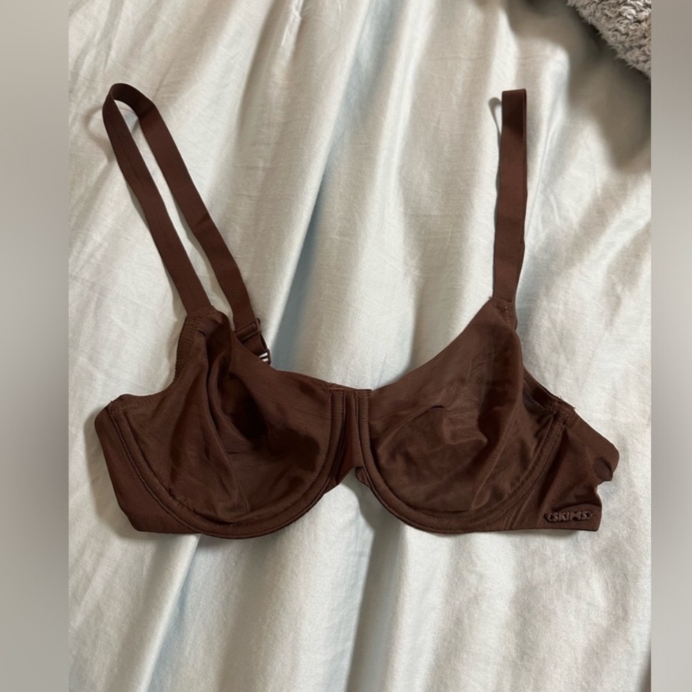 Skims Brown Underwire Bra 34b
